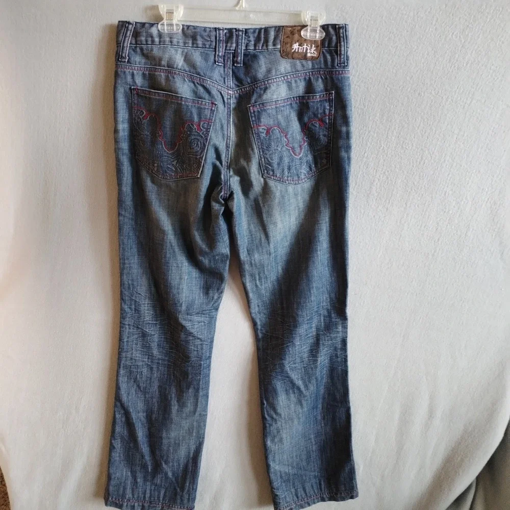 Antik Denim Men's Size 33 (Fits 34x32) Jeans Blue Medium‎ Wash Button Fly